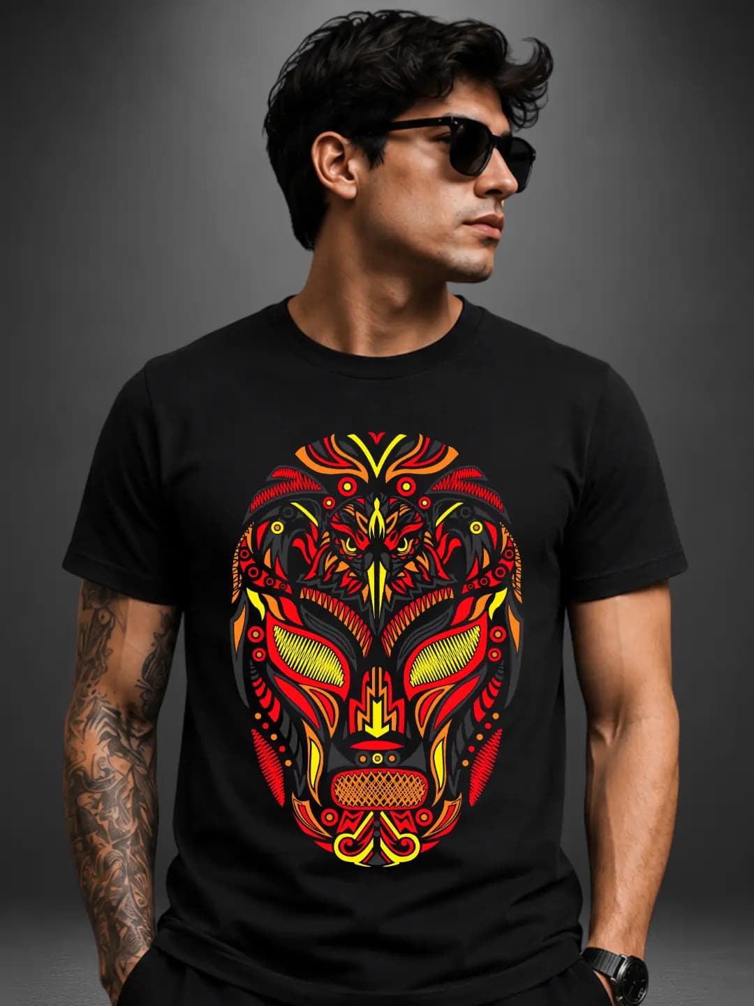Máscara Luchador Fuego