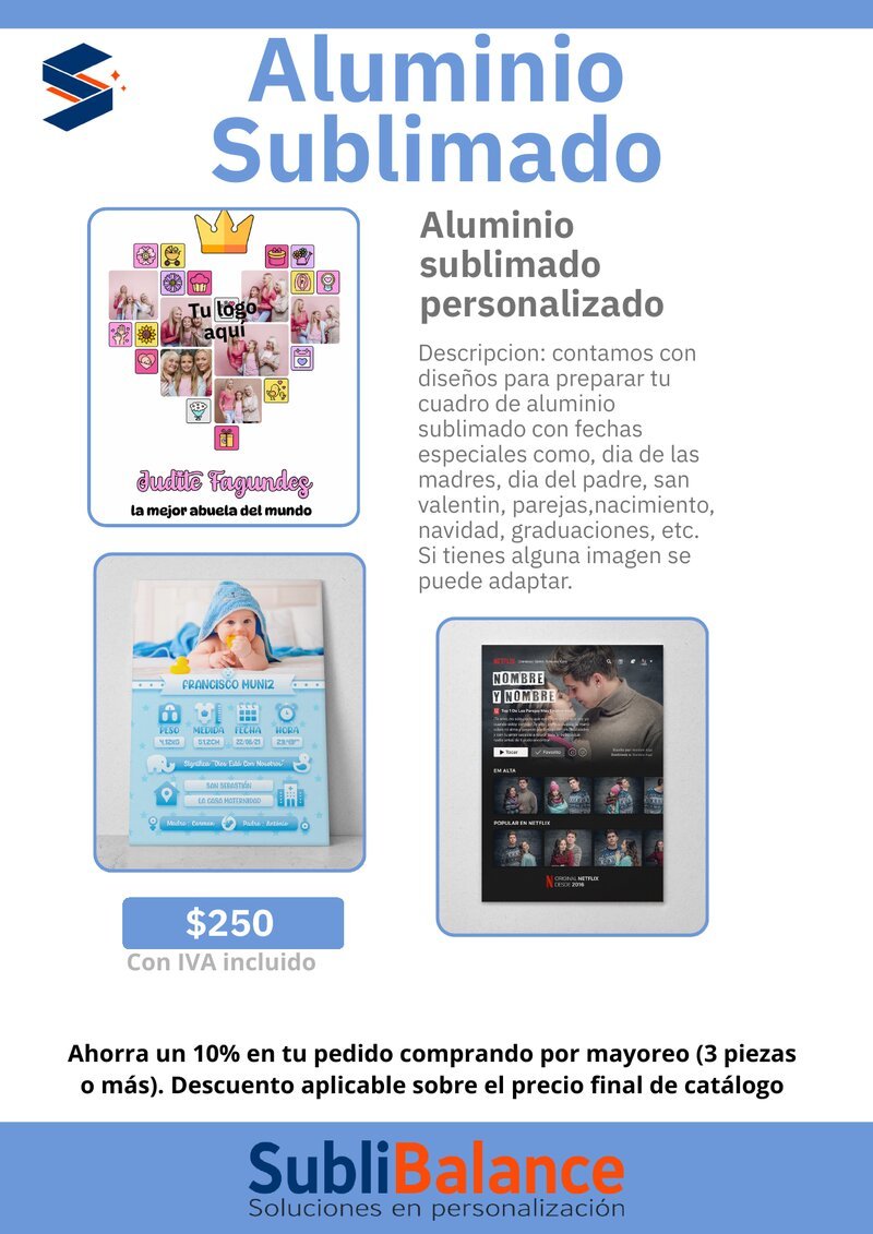 Aluminio sublimado